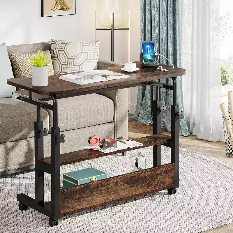 Bureau portable réglable en hauteur avec support clavier