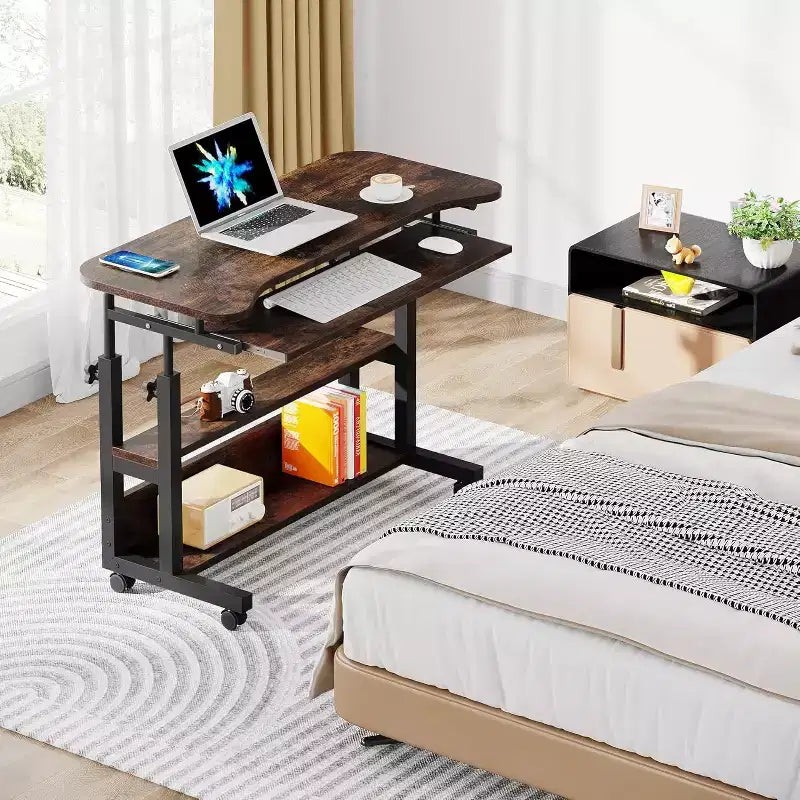 Bureau portable réglable en hauteur avec support clavier