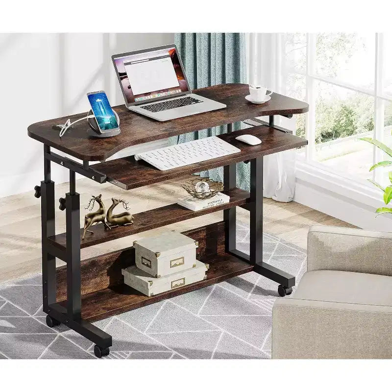 Bureau portable réglable en hauteur avec support clavier