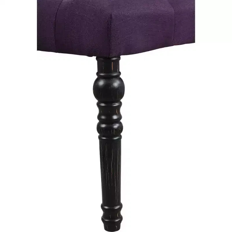 Banc Pouf capitonné élégant avec pieds tournés en bois, banc à chaussures rembourré, banc de salle à manger pour salon, entrée