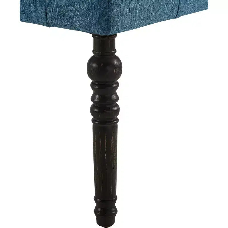 Banc Pouf capitonné élégant avec pieds tournés en bois, banc à chaussures rembourré, banc de salle à manger pour salon, entrée