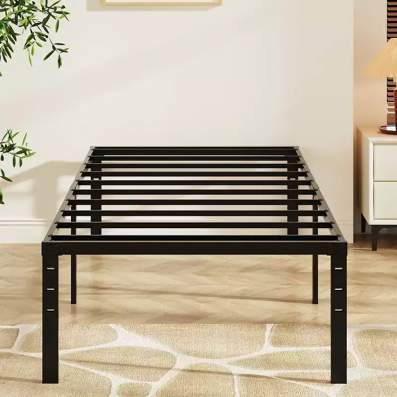 Karl Home 18 inch Height Twin Size Bed Frames Heavy Duty, Metal Platform Bed No Box Spring Needed