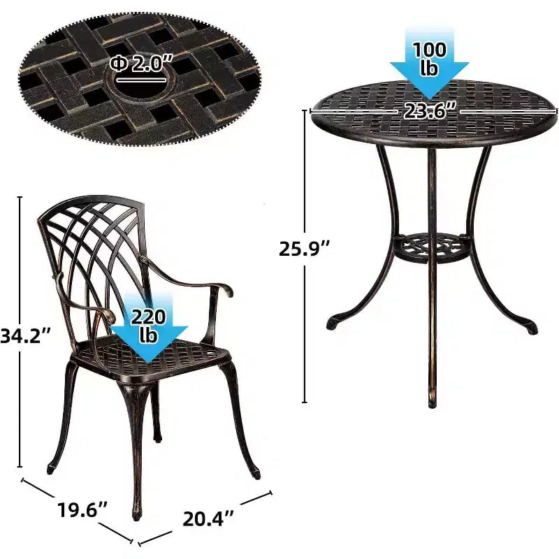 Table à manger ronde 47" pour 4-6 personnes, table de cuisine familiale en bois avec pieds réglables