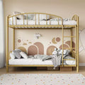 Bunk Bed Twin, Twin Bunk Bed Frame with Safety Ladder, Sturdy Steel Bed with Heightened Arched Guardrail ,Easy Assembly, for School, Bedroom