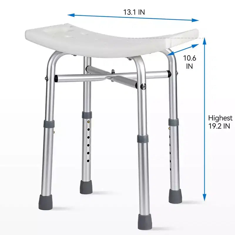 Banc de douche Chaise de douche pour salle de bain baignoire avec pieds réglables en hauteur, supporte 159 kg, antidérapant