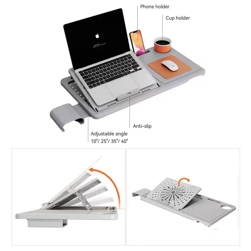 Plateau de table pour ordinateur portable Newtral Standard / Bureau pour ordinateur portable (Table d'ordinateur portable sur chaise) --- Ne peut être utilisé qu'avec les chaises de marque NEWTRAL