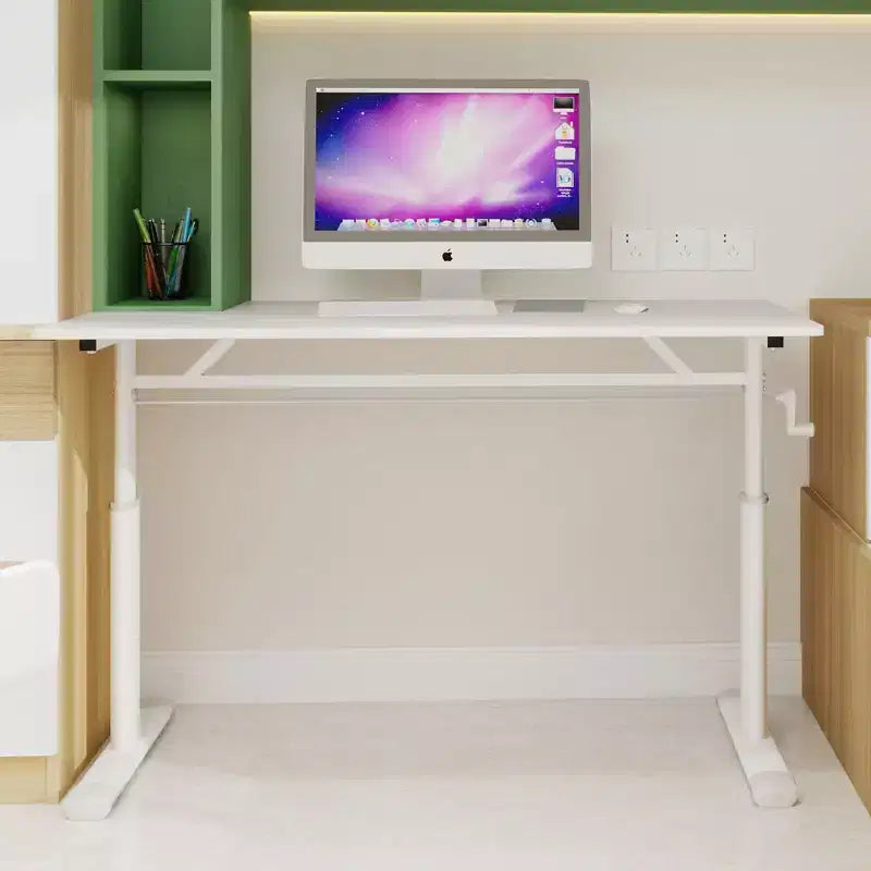 47,24 po de hauteur réglable – Long bureau d'ordinateur avec conception polyvalente, bureau d'écriture pour salon, bureau, salle de classe