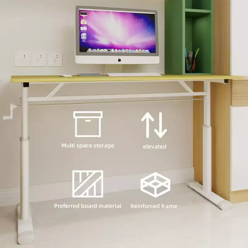 47,24 po de hauteur réglable – Long bureau d'ordinateur avec conception polyvalente, bureau d'écriture pour salon, bureau, salle de classe