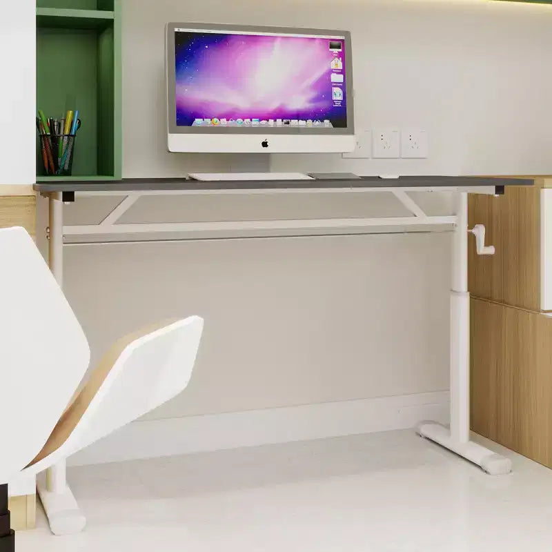47,24 po de hauteur réglable – Long bureau d'ordinateur avec conception polyvalente, bureau d'écriture pour salon, bureau, salle de classe