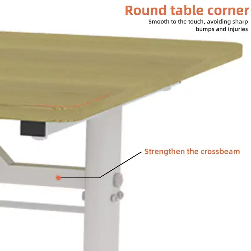 47,24 po de hauteur réglable – Long bureau d'ordinateur avec conception polyvalente, bureau d'écriture pour salon, bureau, salle de classe