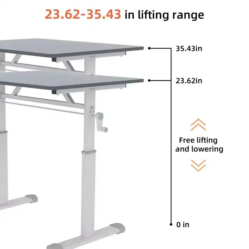 47,24 po de hauteur réglable – Long bureau d'ordinateur avec conception polyvalente, bureau d'écriture pour salon, bureau, salle de classe