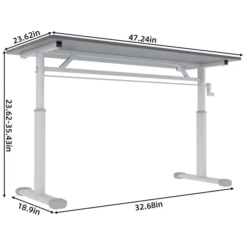 47,24 po de hauteur réglable – Long bureau d'ordinateur avec conception polyvalente, bureau d'écriture pour salon, bureau, salle de classe