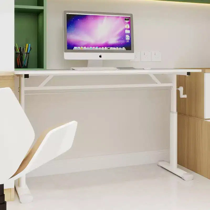 47,24 po de hauteur réglable – Long bureau d'ordinateur avec conception polyvalente, bureau d'écriture pour salon, bureau, salle de classe