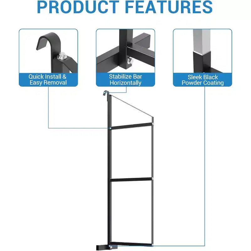 Support d'étagère en acier robuste à 3 niveaux pour conteneur maritime COZONY, 22x60, capacité de 499 kg, étagère de rangement suspendue pour conteneurs et garages