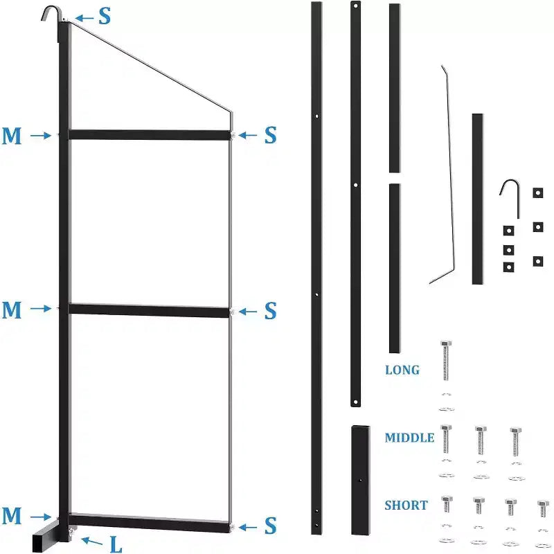 Support d'étagère en acier robuste à 3 niveaux pour conteneur maritime COZONY, 22x60, capacité de 499 kg, étagère de rangement suspendue pour conteneurs et garages