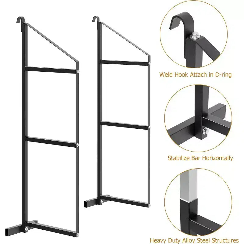 Support d'étagère en acier robuste à 3 niveaux pour conteneur maritime COZONY, 22x60, capacité de 499 kg, étagère de rangement suspendue pour conteneurs et garages
