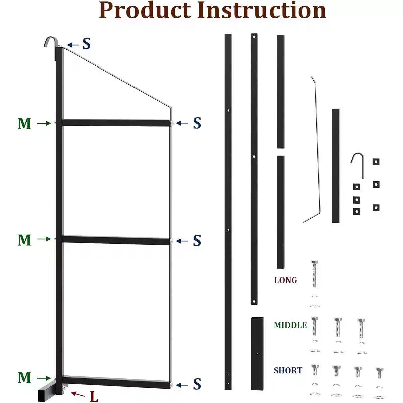 Support d'étagère en acier robuste à 3 niveaux pour conteneur maritime COZONY, 22x60, capacité de 499 kg, étagère de rangement suspendue pour conteneurs et garages