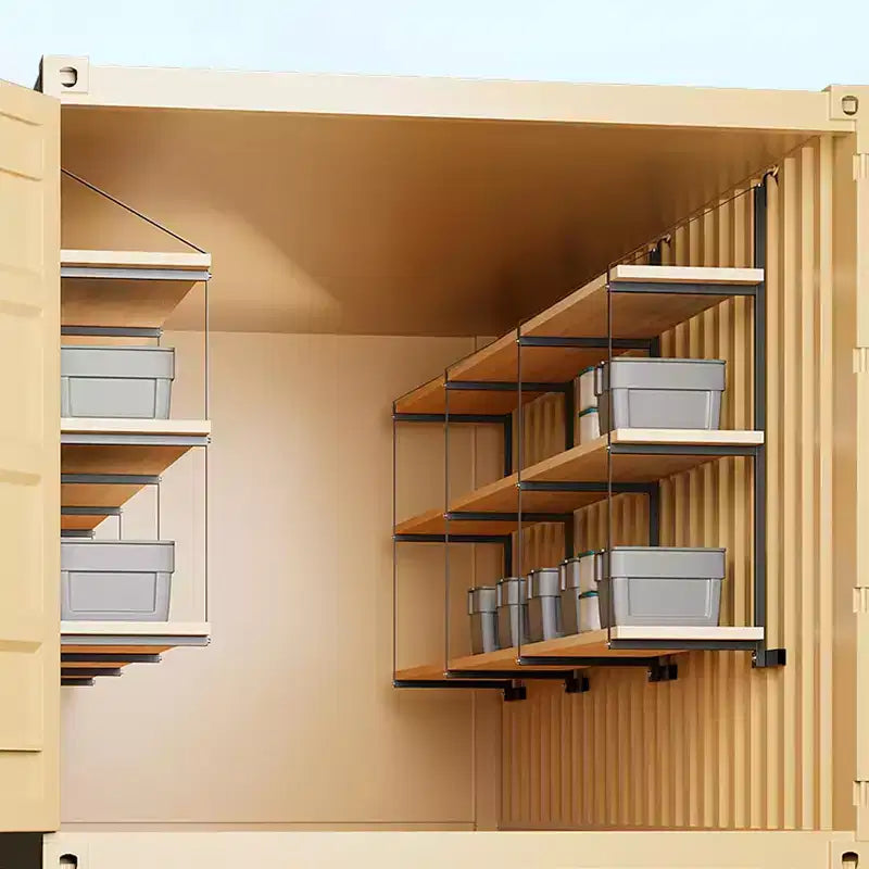 Support d'étagère en acier robuste à 3 niveaux pour conteneur maritime COZONY, 22x60, capacité de 499 kg, étagère de rangement suspendue pour conteneurs et garages