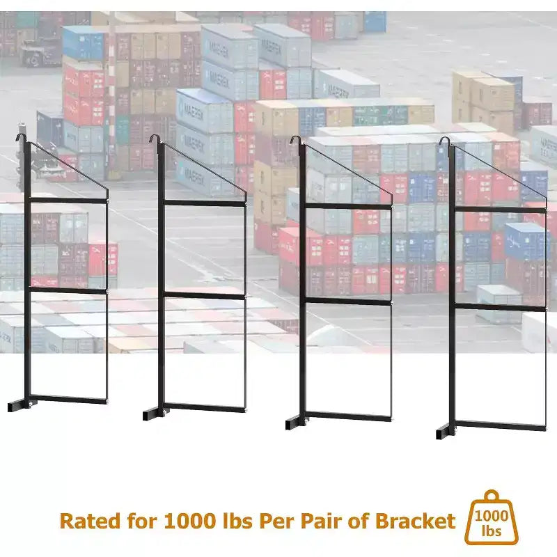 Support d'étagère en acier robuste à 3 niveaux pour conteneur maritime COZONY, 22x60, capacité de 499 kg, étagère de rangement suspendue pour conteneurs et garages