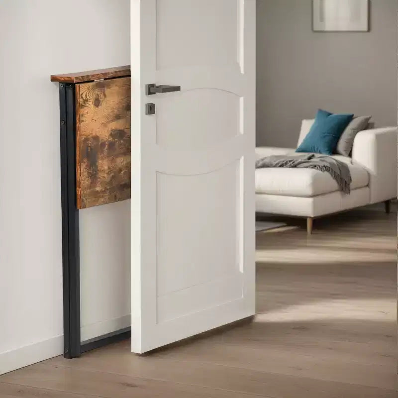 Bureau pliant de 31,5 pouces avec étagère supérieure réglable Petit bureau pour ordinateur portable Table d'appoint Montage facile Table compacte pour bureau à domicile Salon
