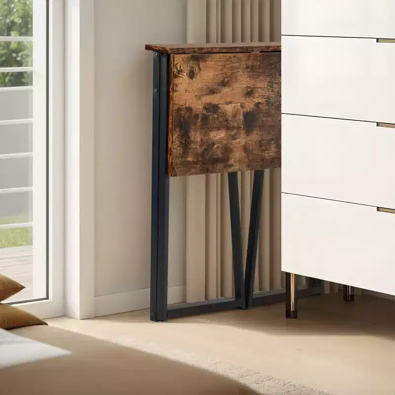 Bureau pliant de 31,5 pouces avec étagère supérieure réglable Petit bureau pour ordinateur portable Table d'appoint Montage facile Table compacte pour bureau à domicile Salon