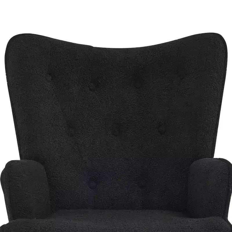 Fauteuil moderne en imitation peau de mouton, capitonné, avec accoudoirs, pour bureau/salon/chambre à coucher