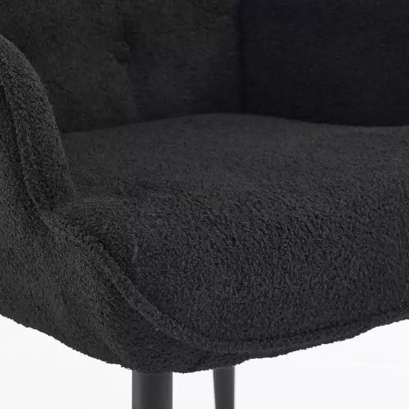 Fauteuil moderne en imitation peau de mouton, capitonné, avec accoudoirs, pour bureau/salon/chambre à coucher