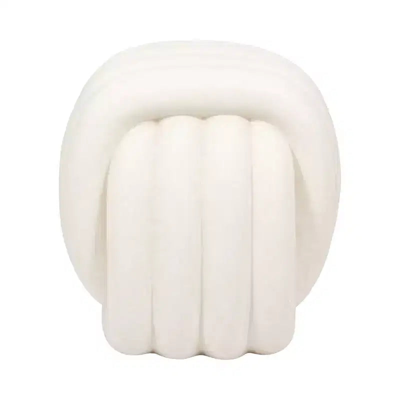 Tabouret décoratif en forme de nœud pour la décoration intérieure - Pouf au design inspiré de l'art moderne, parfait pour une coiffeuse, une chambre ou un salon - 18, Blanc