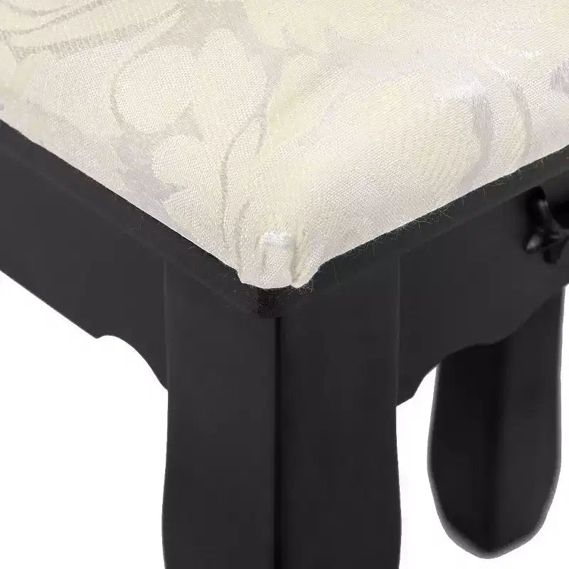 Tabouret de coiffeuse en MDF, siège rembourré ancien
