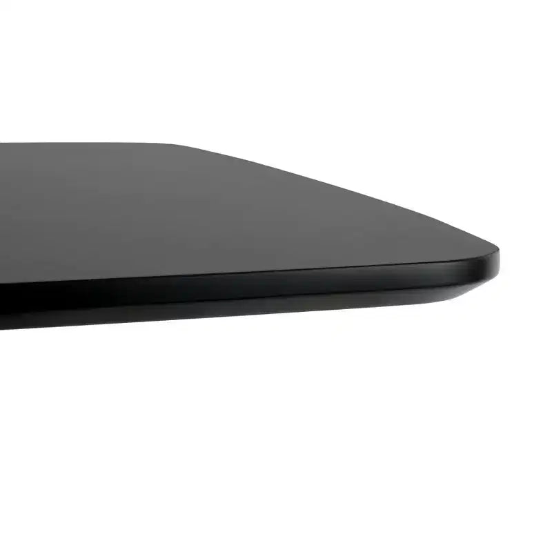 Table de salle à manger moderne du milieu du siècle, table piédestal à base moderne de 80 cm pour petits espaces, table basse pour salle à manger, cuisine - Petite noire