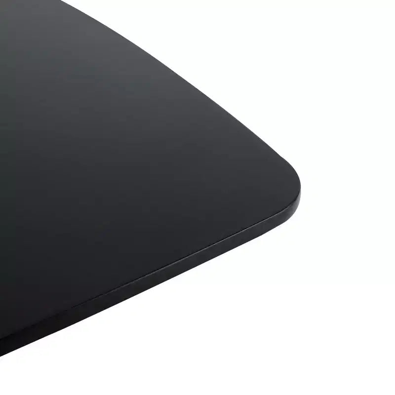 Table de salle à manger moderne du milieu du siècle, table piédestal à base moderne de 80 cm pour petits espaces, table basse pour salle à manger, cuisine - Petite noire