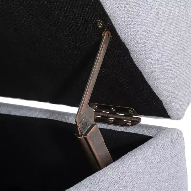 Banc ottoman de rangement carré moderne avec coussin, bout de lit avec pieds en bois, banc d'entrée pour chambre à coucher, salon