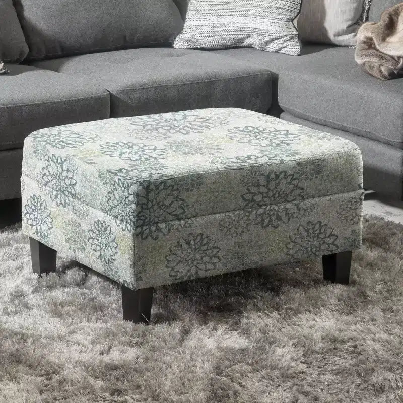 Banc ottoman de rangement carré moderne avec coussin, bout de lit avec pieds en bois, banc d'entrée pour chambre à coucher, salon