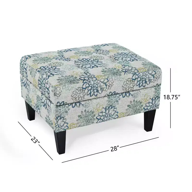 Banc ottoman de rangement carré moderne avec coussin, bout de lit avec pieds en bois, banc d'entrée pour chambre à coucher, salon