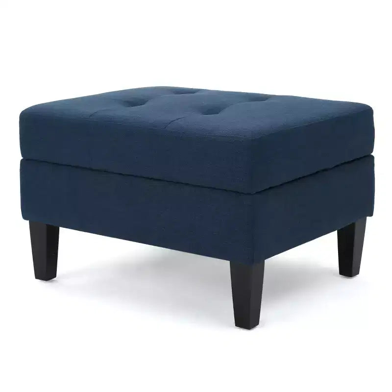 Banc ottoman de rangement carré moderne avec coussin, bout de lit avec pieds en bois, banc d'entrée pour chambre à coucher, salon