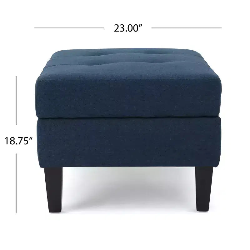 Banc ottoman de rangement carré moderne avec coussin, bout de lit avec pieds en bois, banc d'entrée pour chambre à coucher, salon