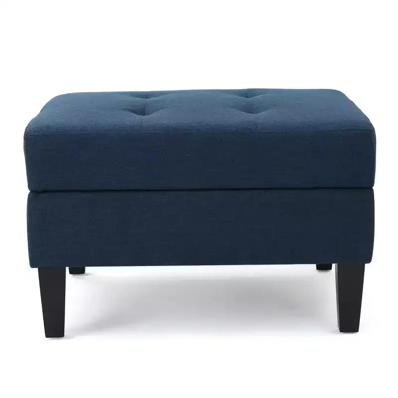 Banc ottoman de rangement carré moderne avec coussin, bout de lit avec pieds en bois, banc d'entrée pour chambre à coucher, salon
