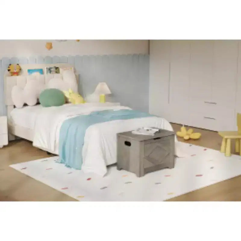 Pouf de rangement avec pieds irréguliers (MDF)