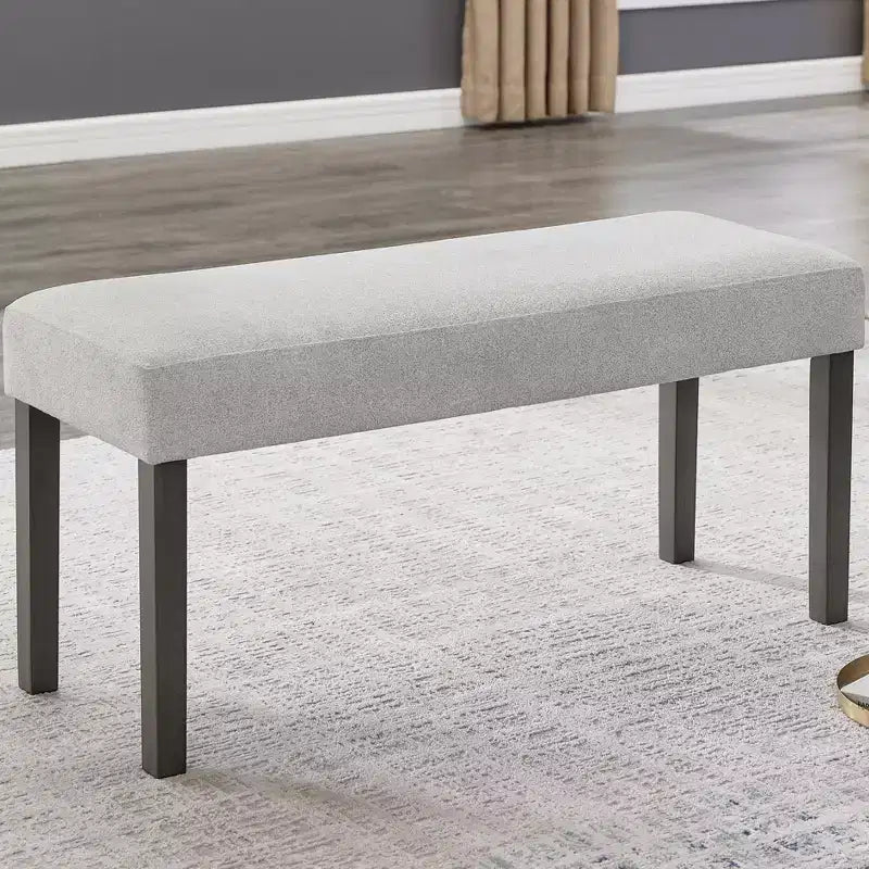 Banc moderne rembourré 40 po, banc à chaussures d'entrée avec cadre en bois, chaises de salle à manger, banc polyvalent en bout de lit pour le salon et la chambre