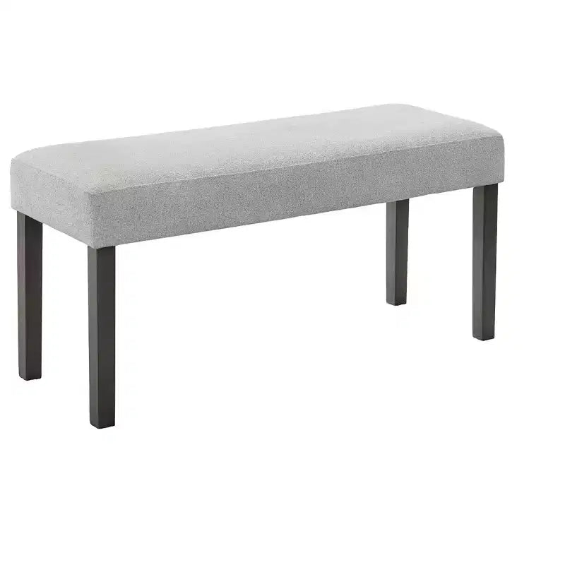 Banc moderne rembourré 40 po, banc à chaussures d'entrée avec cadre en bois, chaises de salle à manger, banc polyvalent en bout de lit pour le salon et la chambre