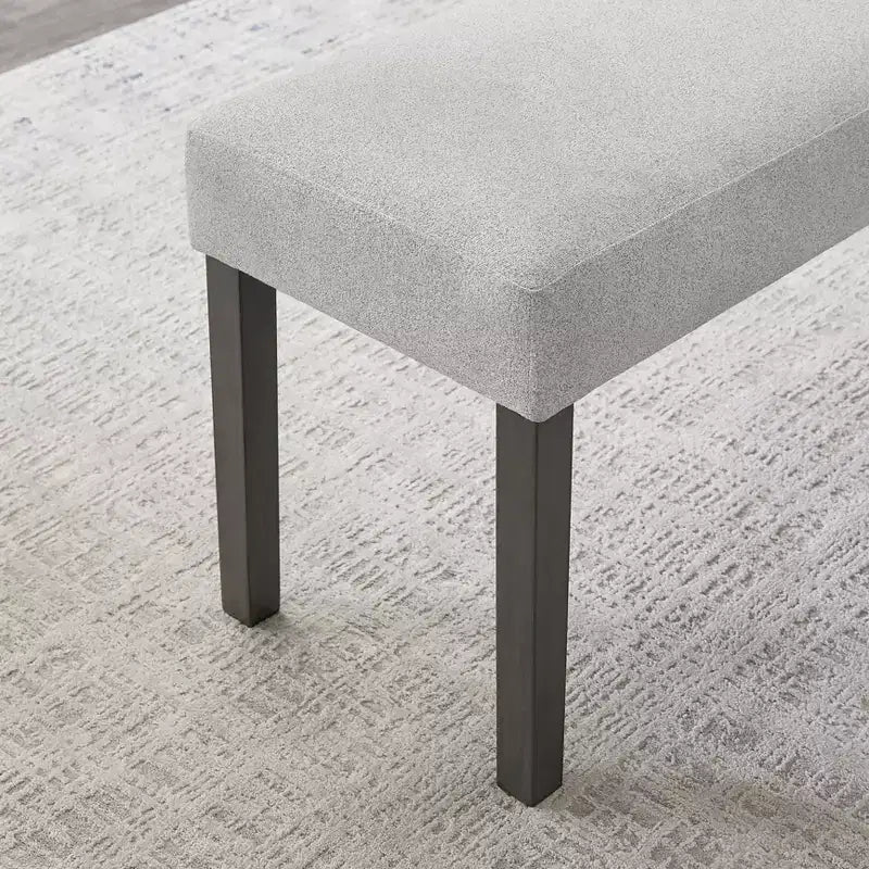Banc moderne rembourré 40 po, banc à chaussures d'entrée avec cadre en bois, chaises de salle à manger, banc polyvalent en bout de lit pour le salon et la chambre