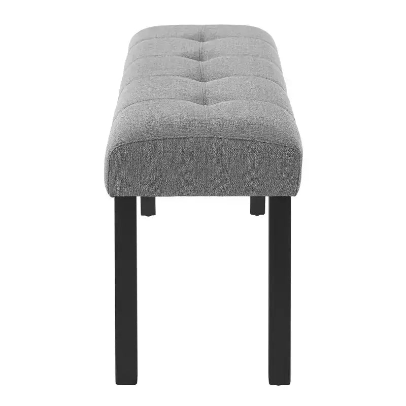 Banc moderne en lin avec capitonnage, banc de chaise de salle à manger polyvalent avec pieds en bois, banc de bout de lit de ferme pour salon et chambre à coucher