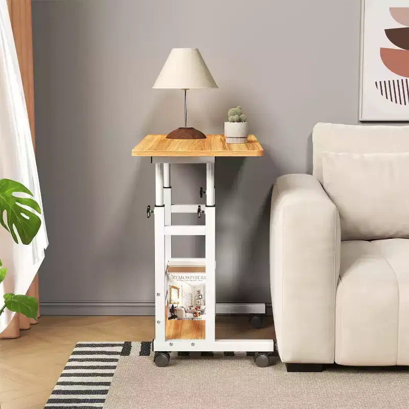 Petit bureau debout réglable en hauteur, bureau mobile pour ordinateur portable, table d'ordinateur portable pour le bureau à domicile et le tapis de marche
