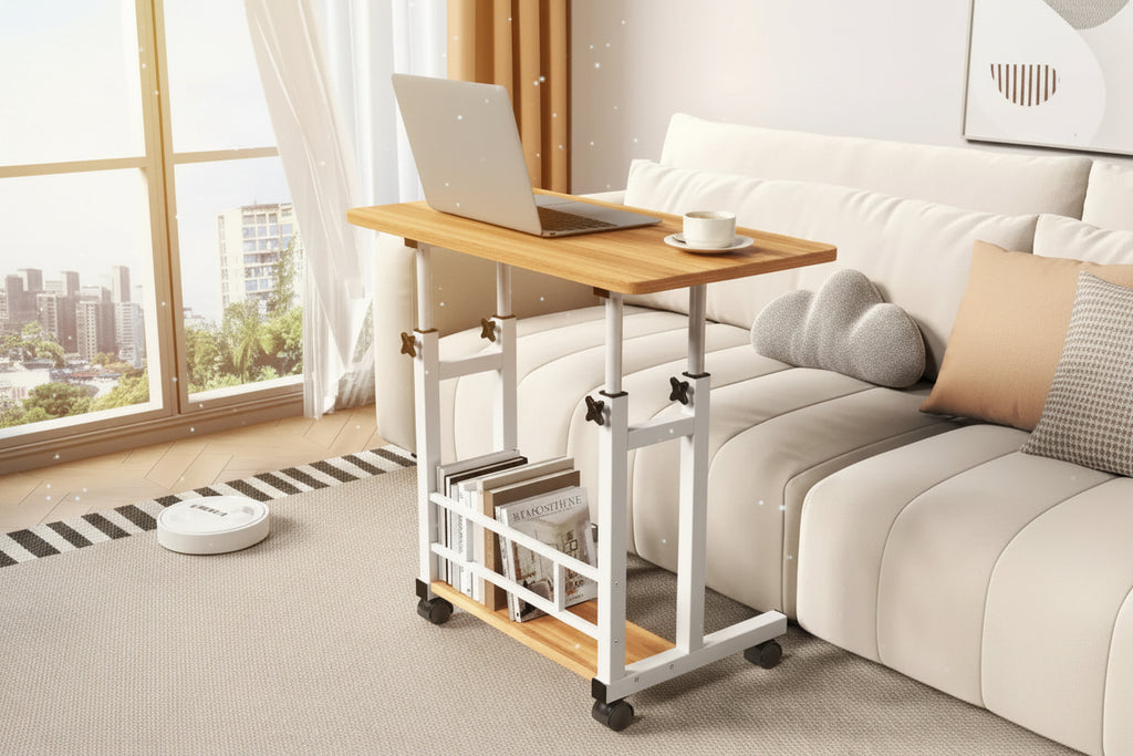 Petit bureau debout réglable en hauteur, bureau mobile pour ordinateur portable, table d'ordinateur portable pour le bureau à domicile et le tapis de marche