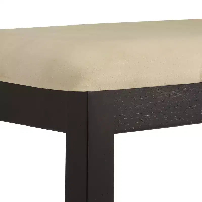 Banc de salle à manger en bois noir Kensington noir/beige iNSPIRE Q