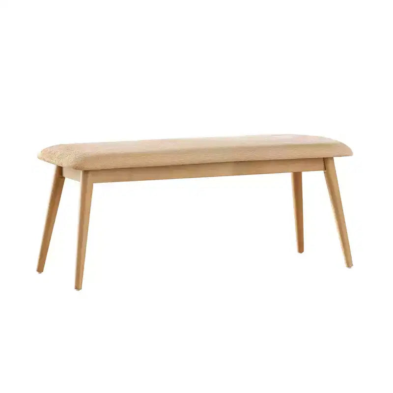 Banc de salle à manger Pierre MidCentury Modern fuselé et rembourré iNSPIRE Q