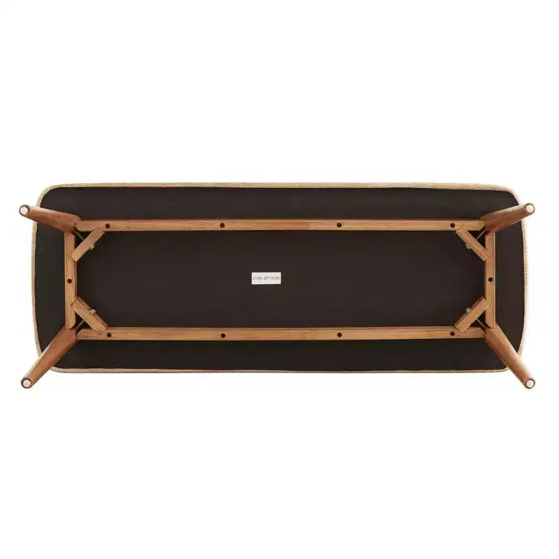 Banc de salle à manger Pierre MidCentury Modern fuselé et rembourré iNSPIRE Q