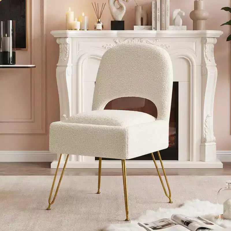 Chaise de coiffeuse avec rangementChaise de maquillage avec rangement et dossier rabattable