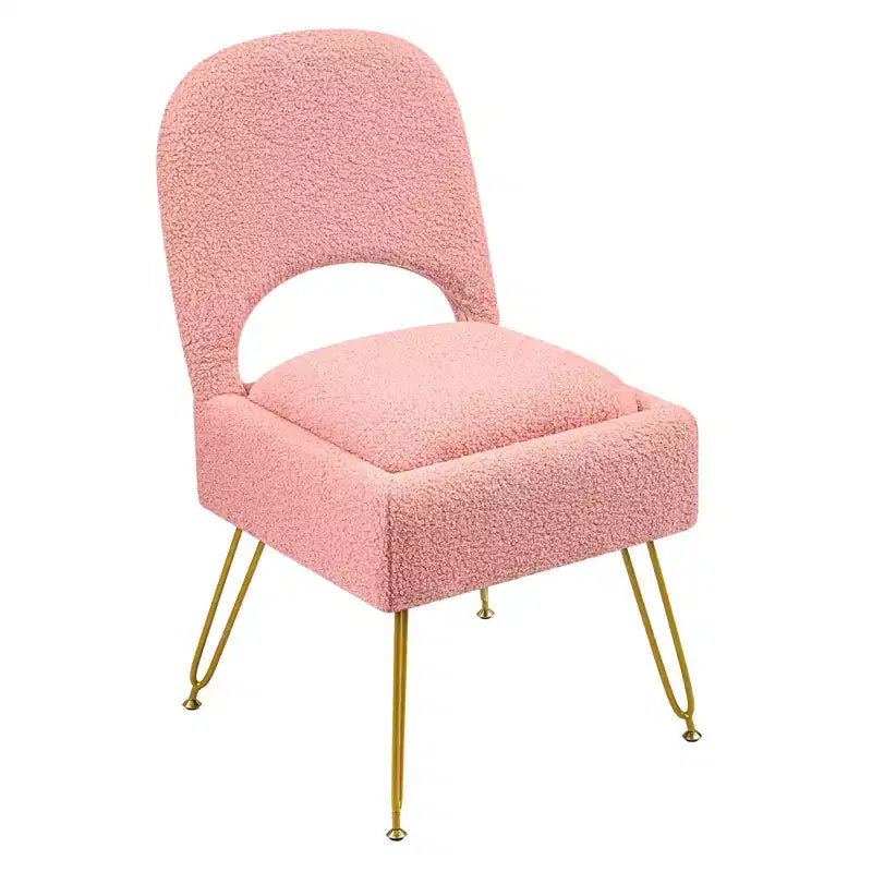 Chaise de coiffeuse avec rangementChaise de maquillage avec rangement et dossier rabattable
