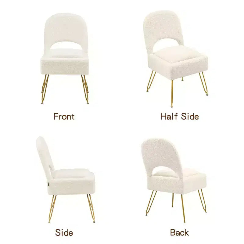 Chaise de coiffeuse avec rangementChaise de maquillage avec rangement et dossier rabattable